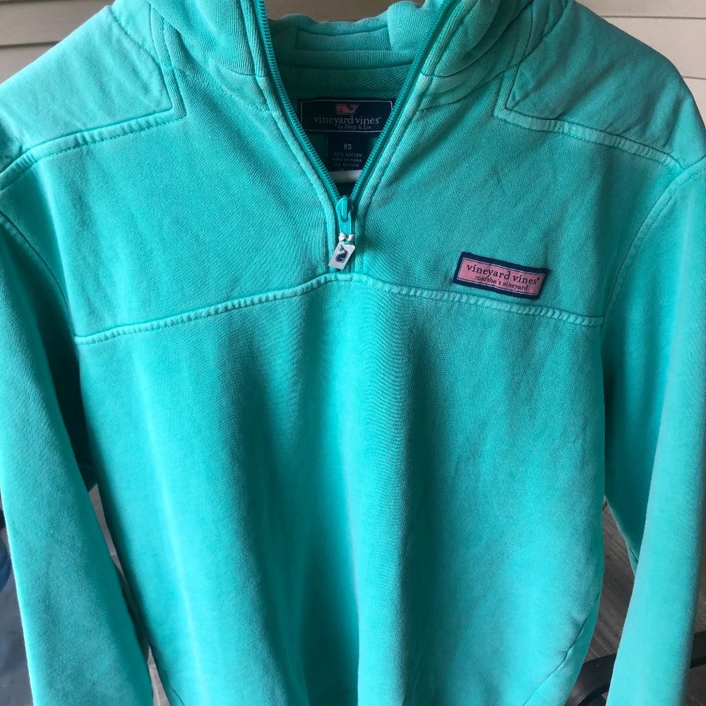 Vineyard Vines Shep pullover Sweatshirt 1/4 Green